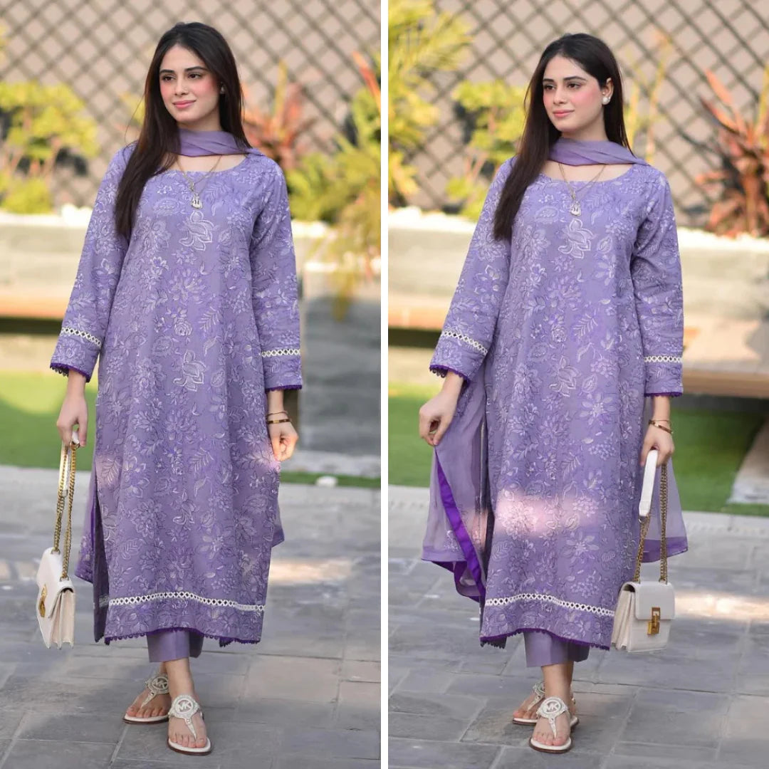 CF1020 Breeze 3PC Lawn Embroidered Suit