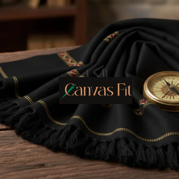 CF01-K2 Mountain Woolen Shawl - Black