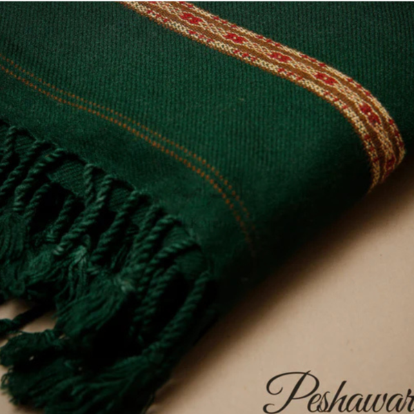 CF10-Peshawari Woolen Shawl - Green