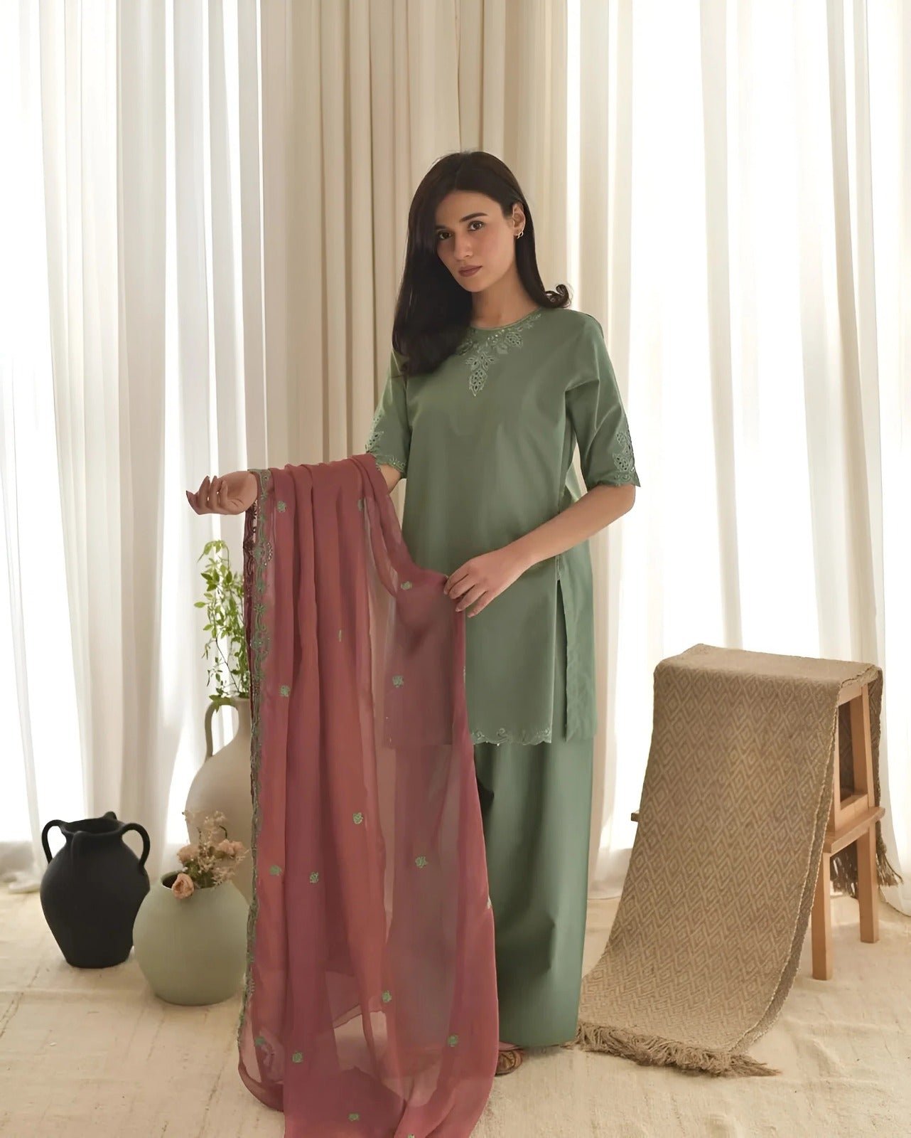 Summer 3PC Lawn Embroidered Suit