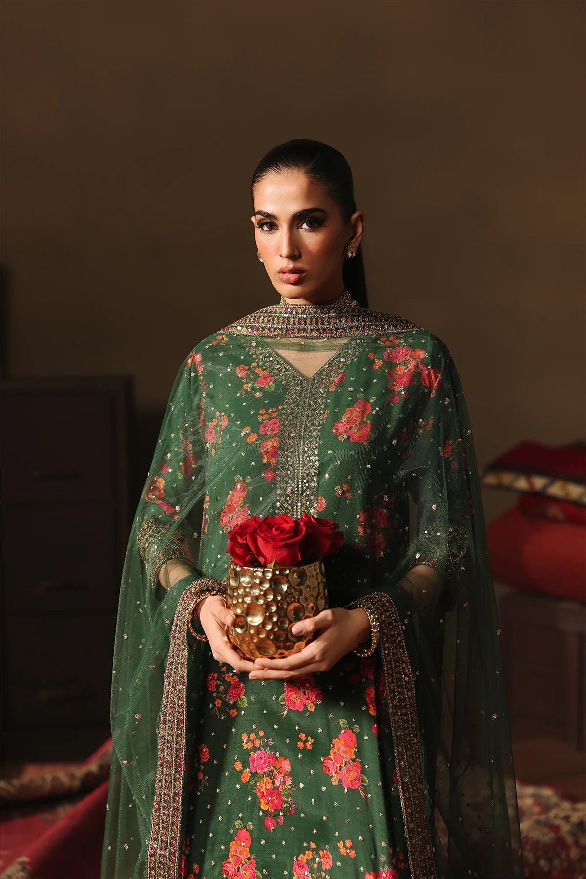 CF1250 3-PC Embroidered Raw-Silk Suit CMA-5-030
