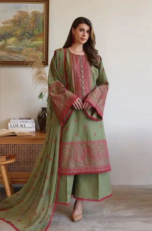 CF1002 - Bareeze 3 Piece Embroidered Lawn Suit