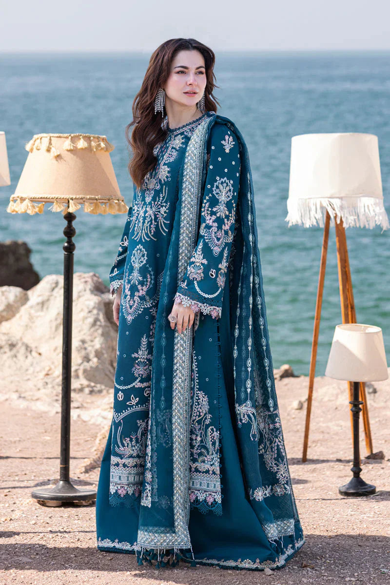 CF1035 - Qalamkar 3 Piece Chickenkari Embroidered Lawn Suit