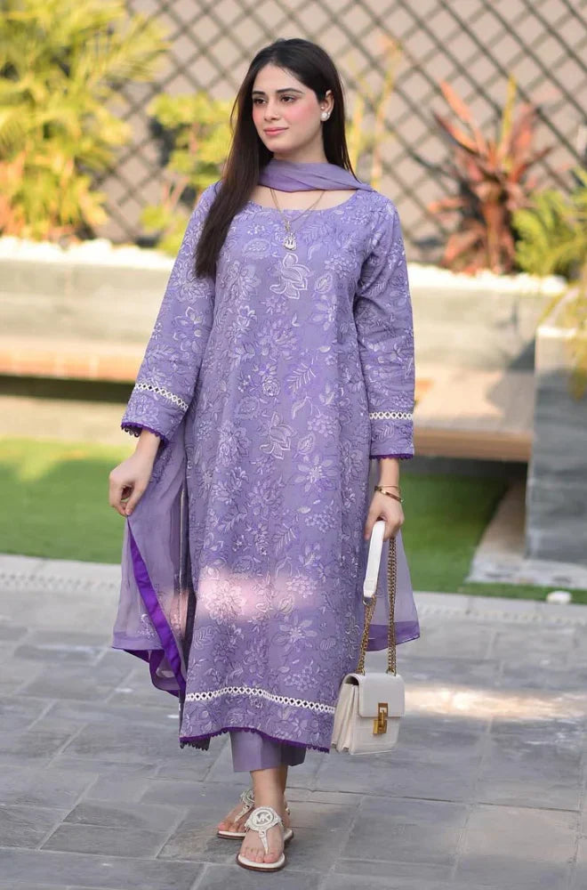 CF1020 Breeze 3PC Lawn Embroidered Suit