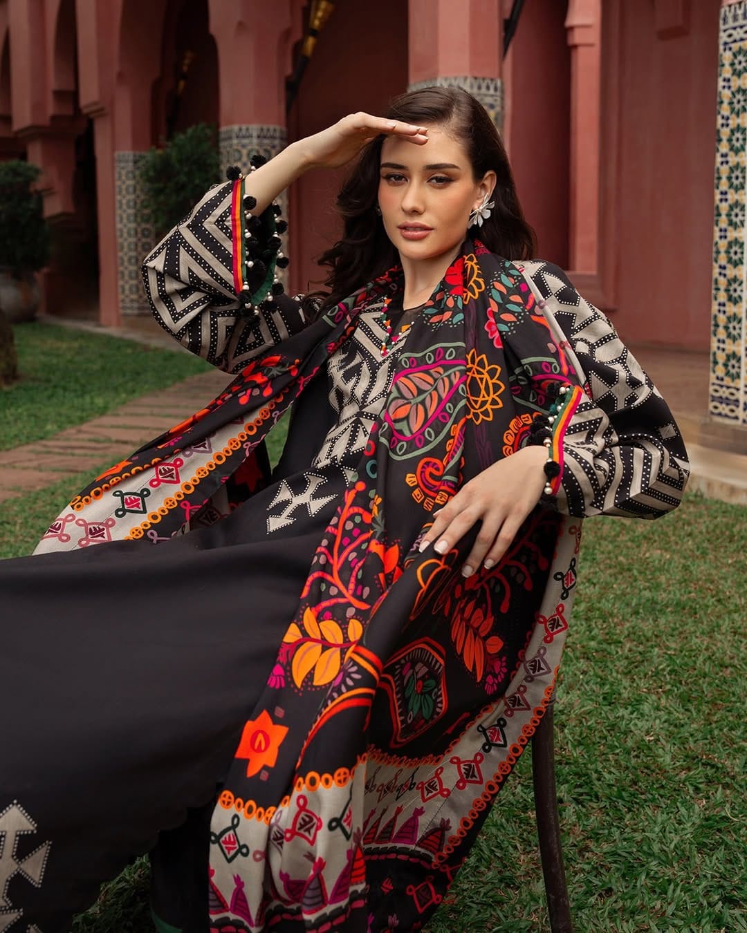 CF1214 Winter 3PC Dhanak all over Printed Suit