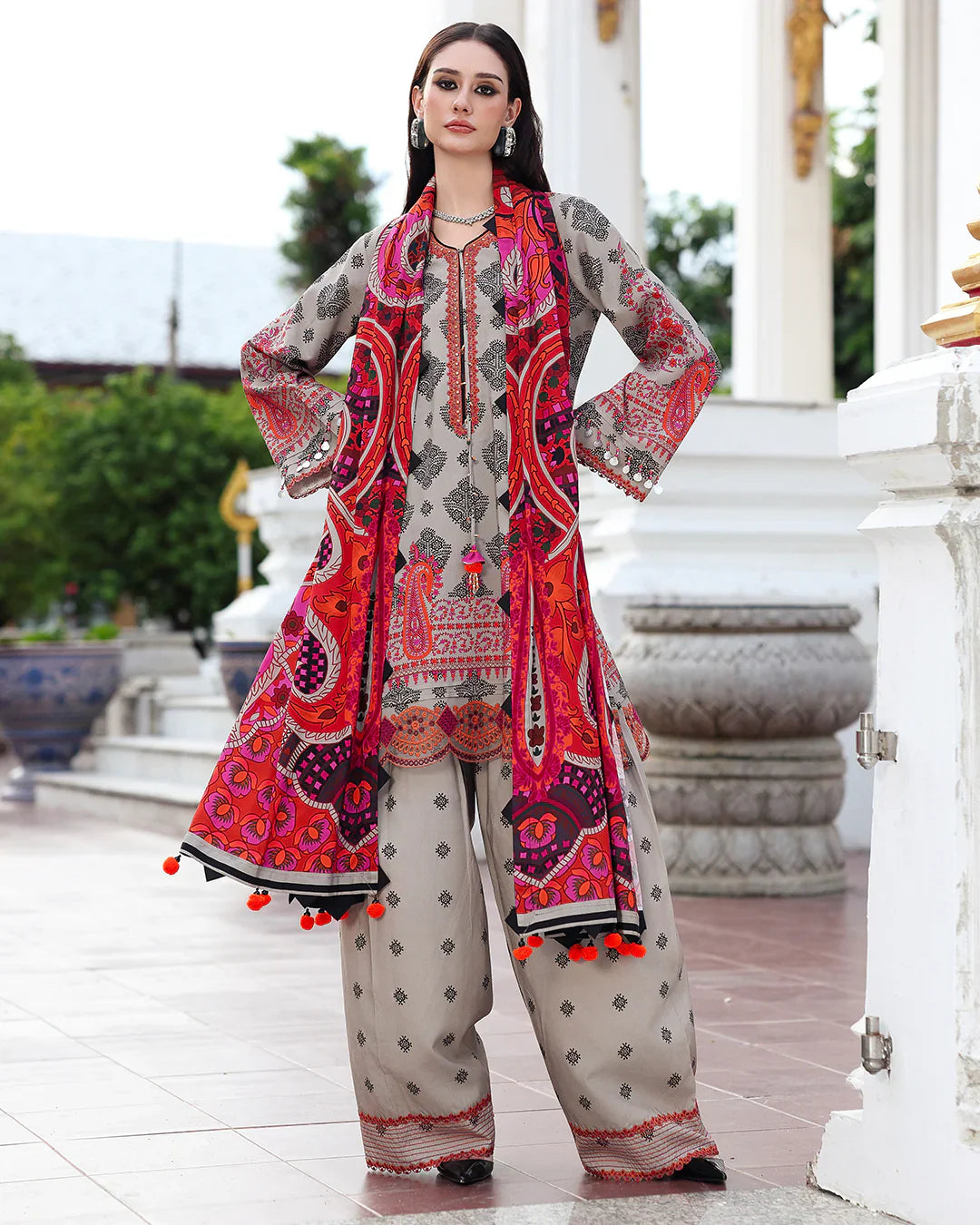 CF1230 Winter 3PC Karandi Digital Print Dress