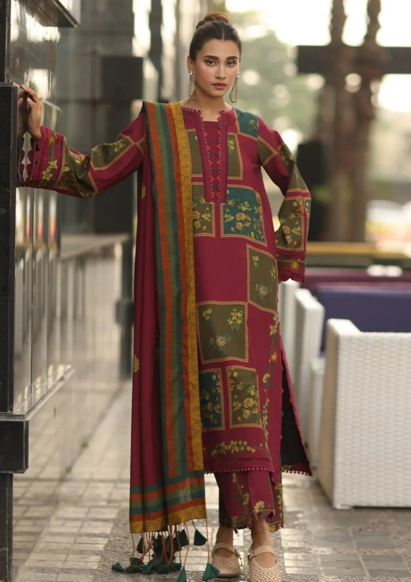 CF1232 Winter 3PC Karandi Digital Print Dress