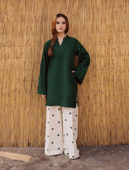 2PC Embroidered lawn