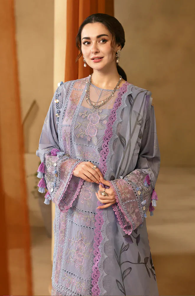 CF1064 - Saira Rizwan  3PC Lawn Chickenkari Embroidered Suit