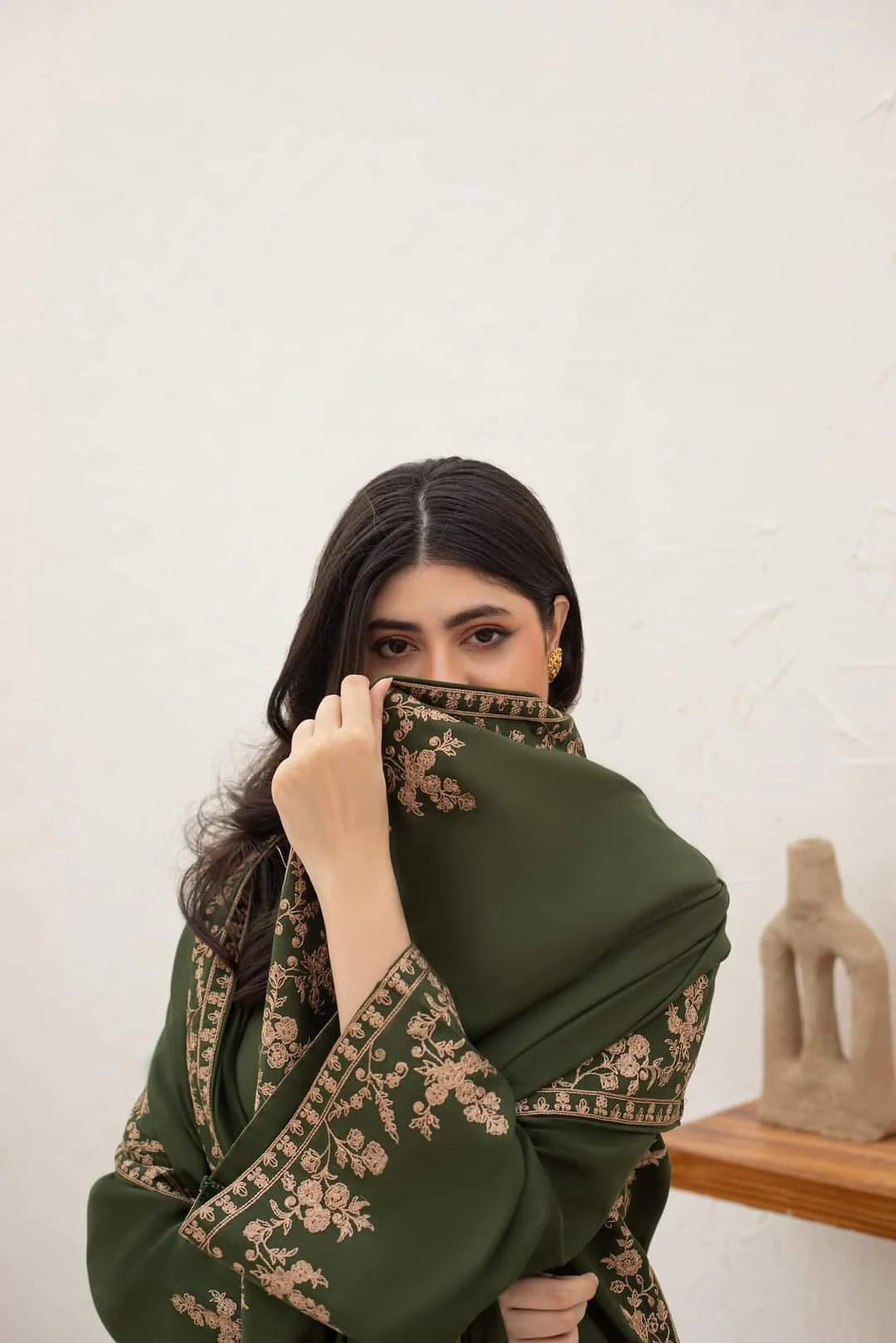 CF1258 Agha Noor - Winter 3PC Dhanak Embroidered Suit