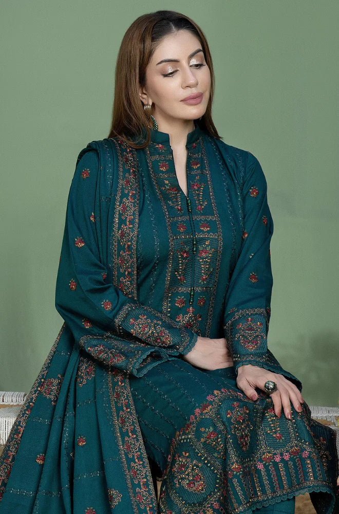CF1257 Mohagni - Winter 3PC Dhanak Embroidered Suit