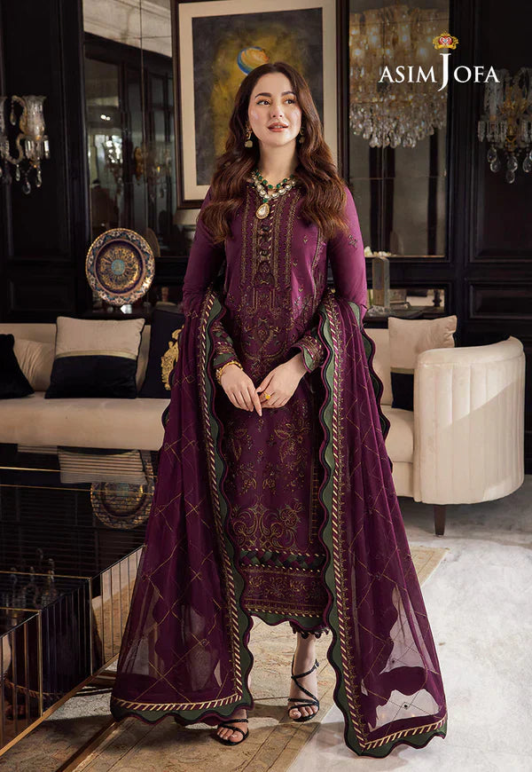 CF1273 Asim Jofa - Summer 3PC Lawn Embroidered Suit