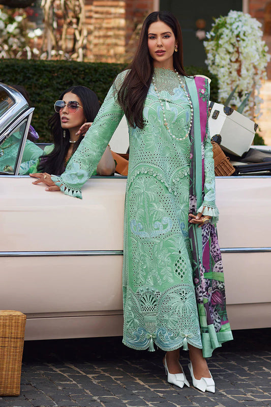 CF1276 Embroidered Classic Pakistani Salwar Kameez Suit in Apple Green Shade