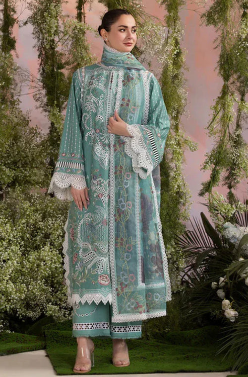 CF1275 Sobia Nazir - Summer 3PC Lawn ChickenKari Embroidered Suit