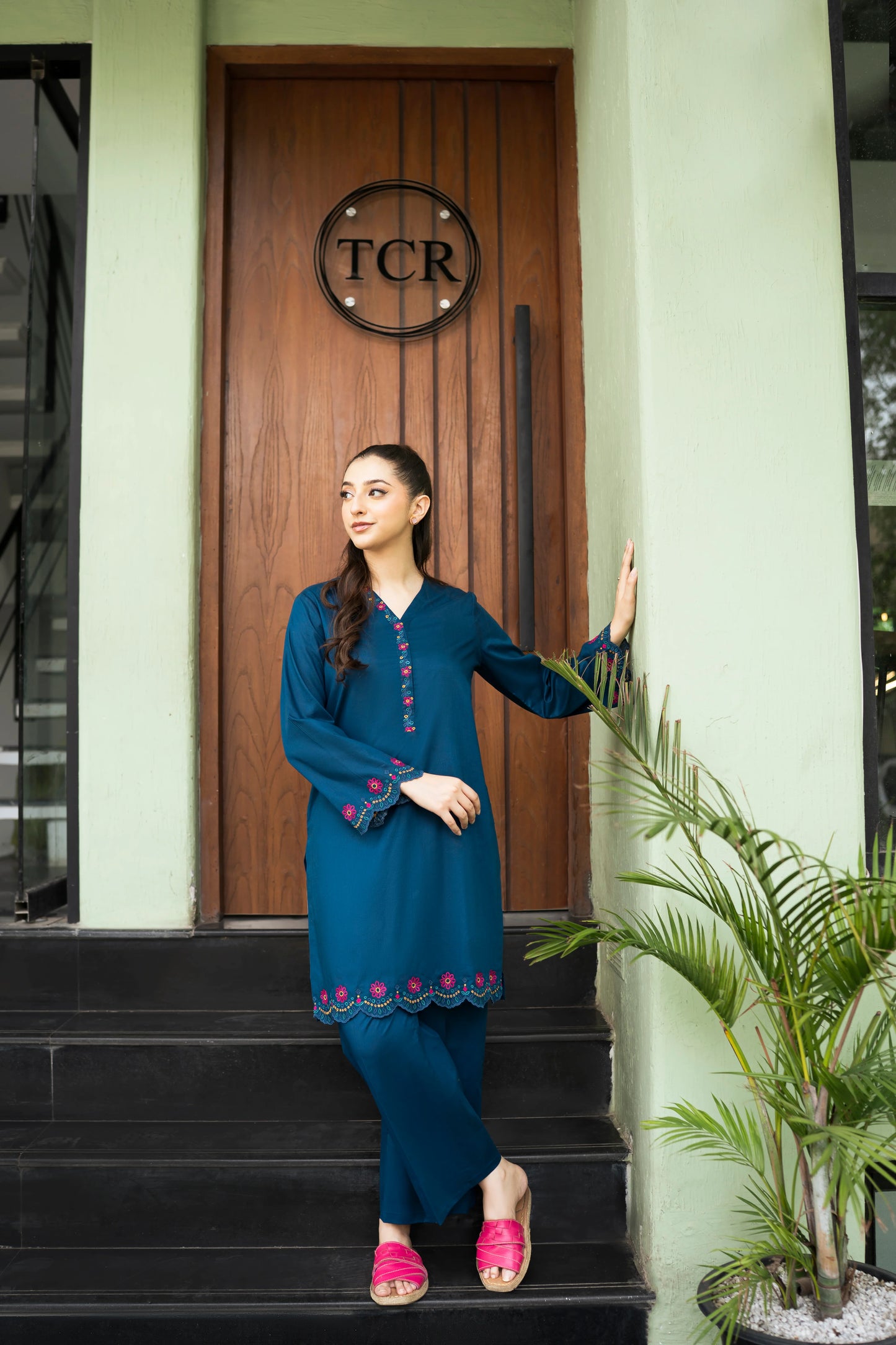 cf1248 Asling Winter  2PC Dhanak suit with Embroidered  shirt