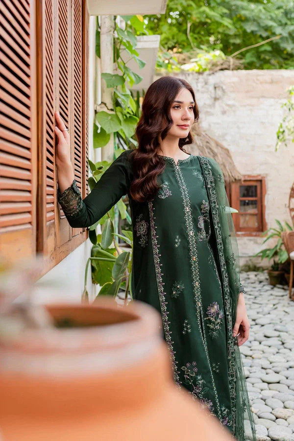 CF1025-BATIK 3PC Lawn Embroidered Shirt With Organza Embroidered Dupatta