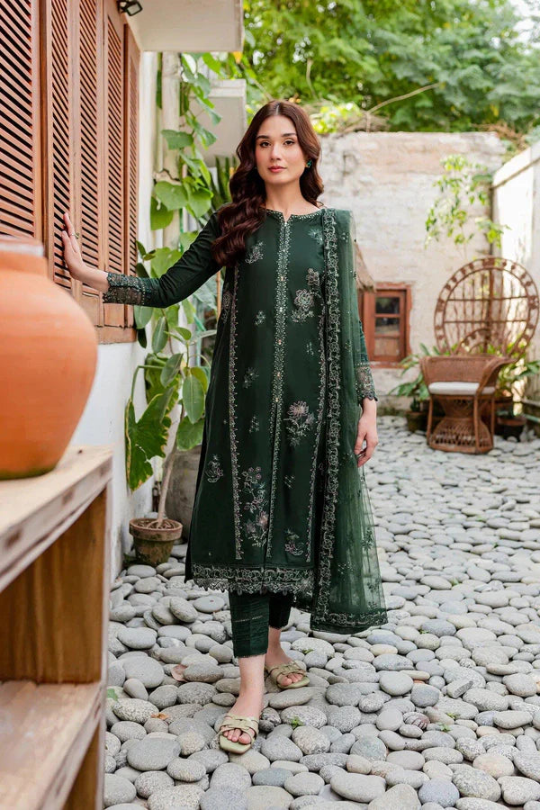 CF1025-BATIK 3PC Lawn Embroidered Shirt With Organza Embroidered Dupatta