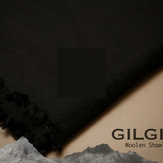 CF08-Gilgiti Woolen Shawl - Black