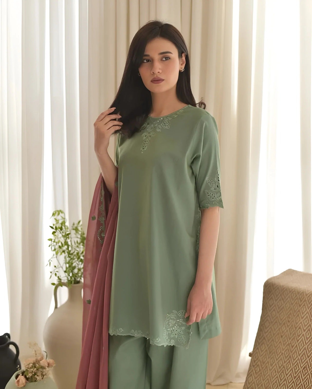 Summer 3PC Lawn Embroidered Suit