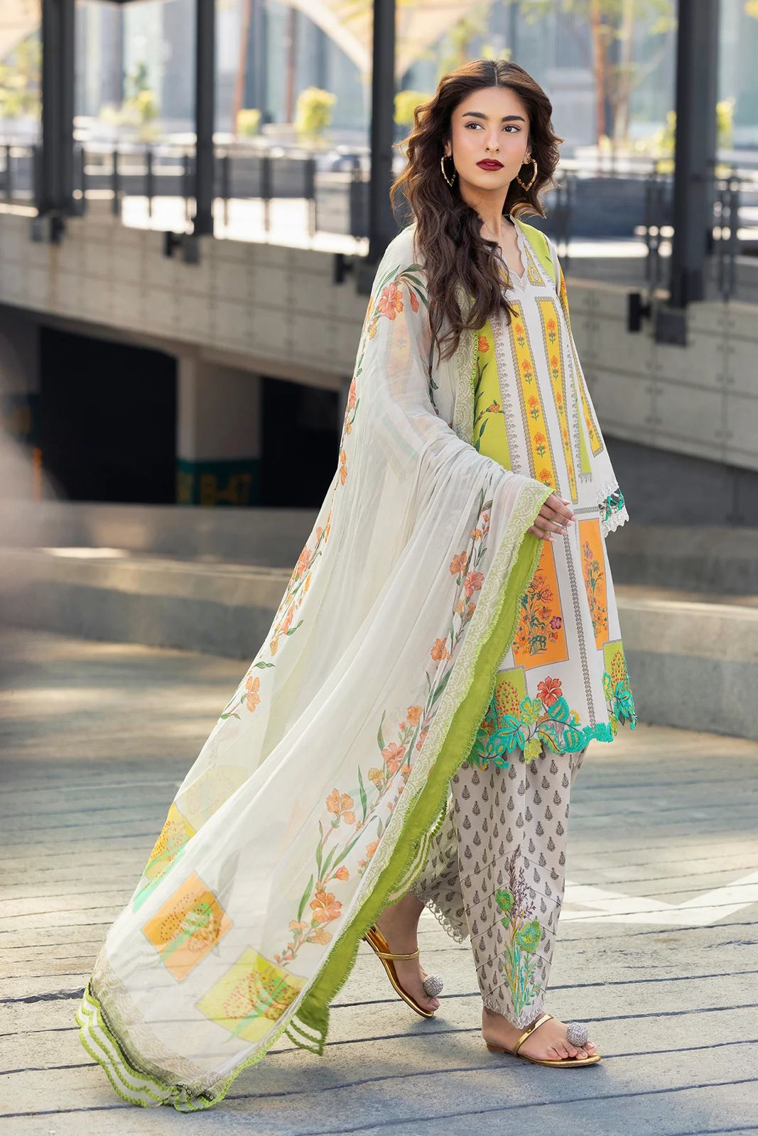 3-PC Unstitched Embroidered Lawn Collection