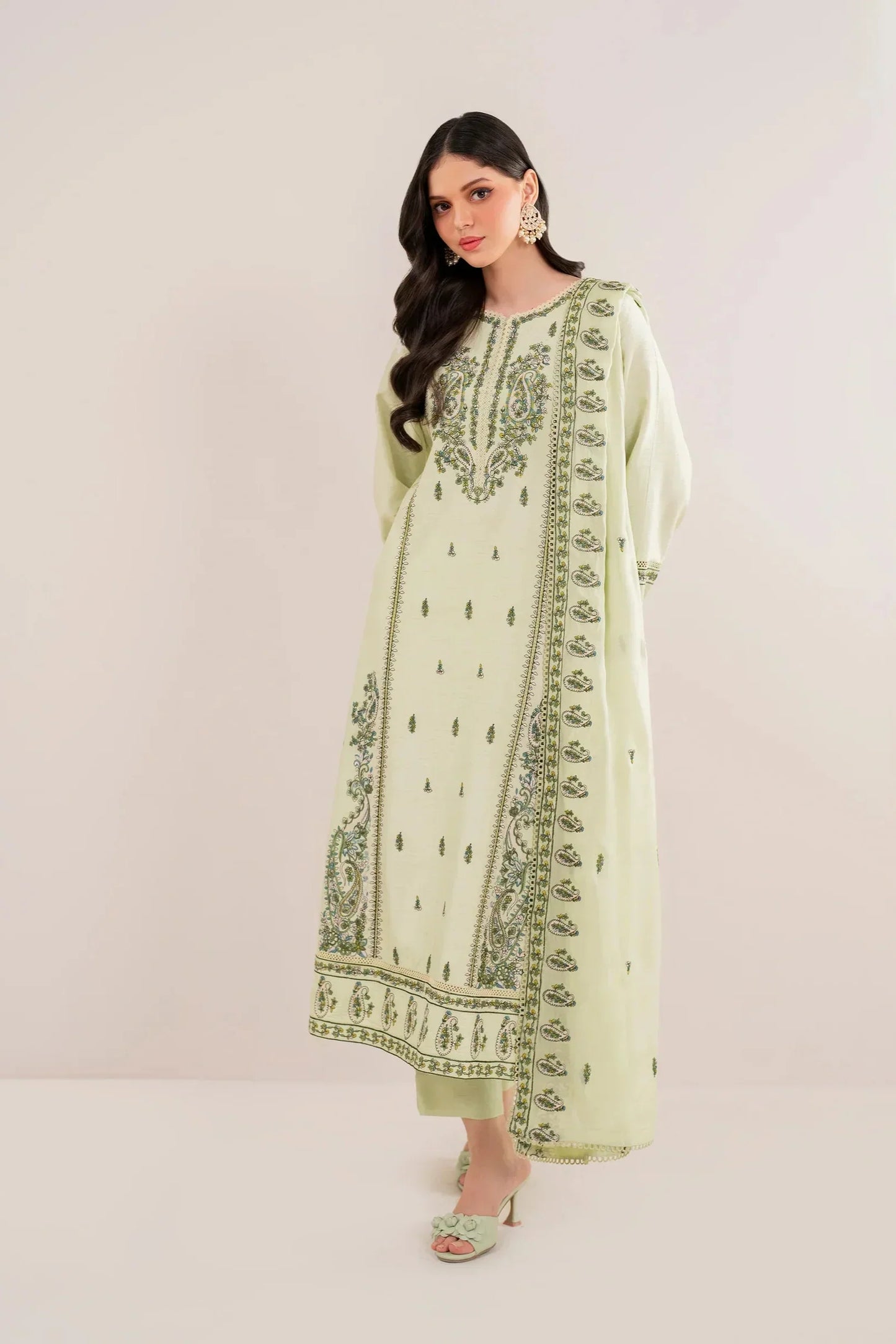 CF1263 Florent - Winter 3PC Dhanak Embroidered Suit