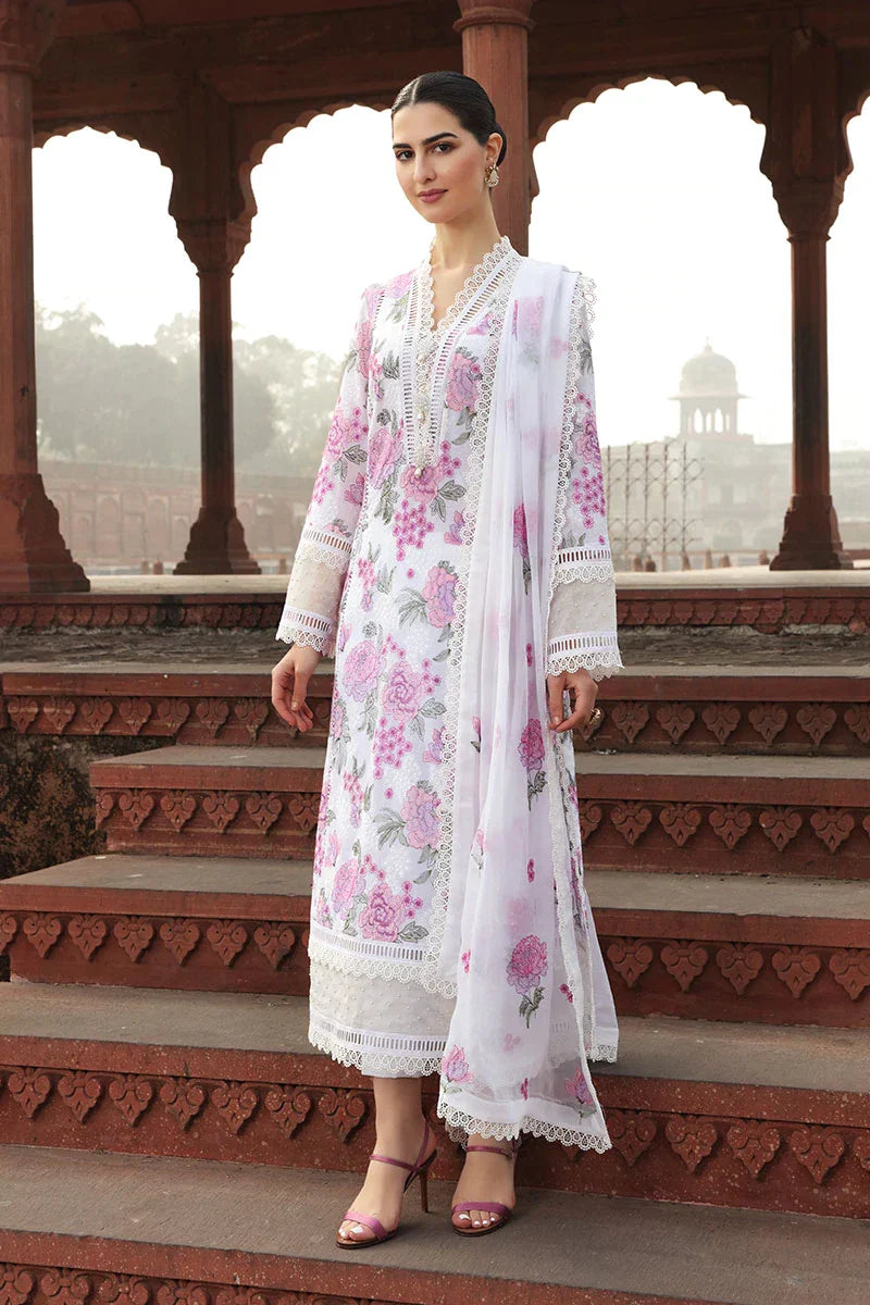 CF019-Bareeze -Embroided 3pc lawn dress with embroidered chiffon dupatta