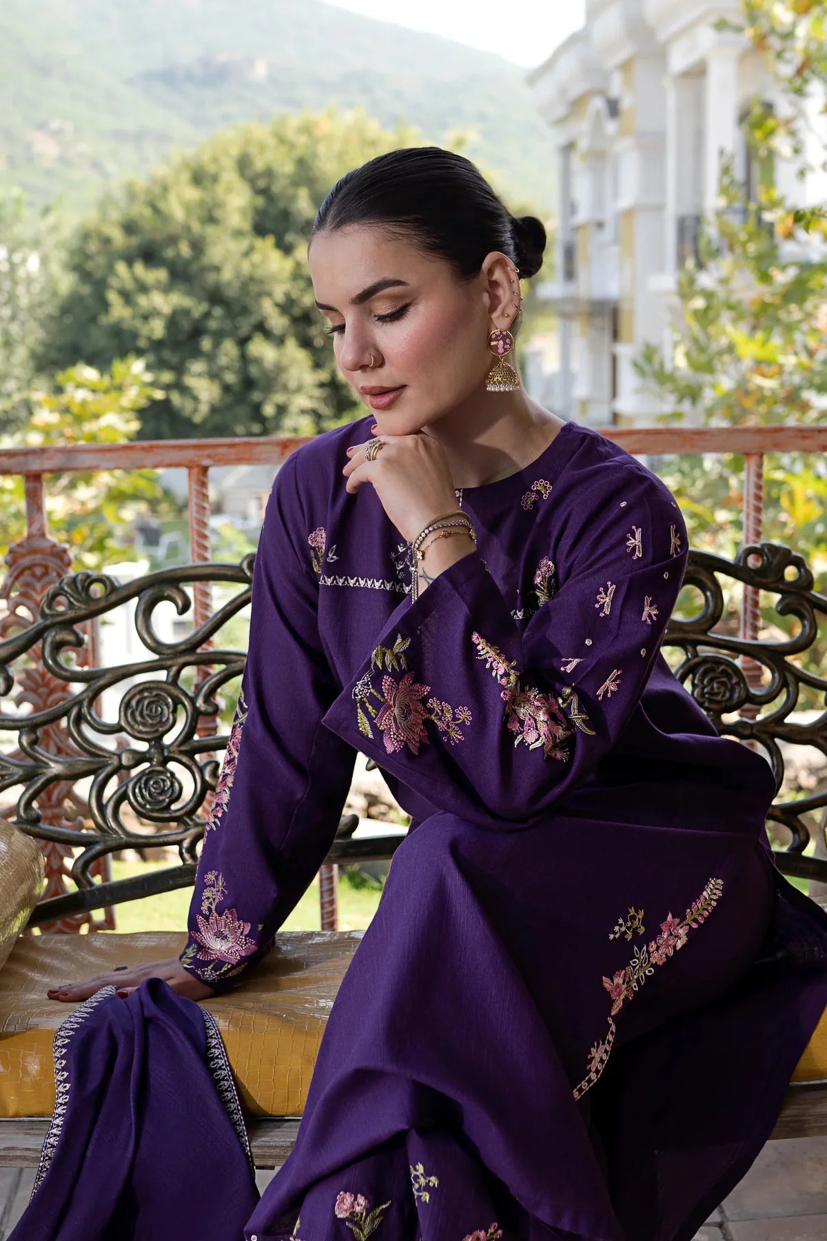 Urge 3 Piece Lawn Embroidered dress with Lawn Dupata