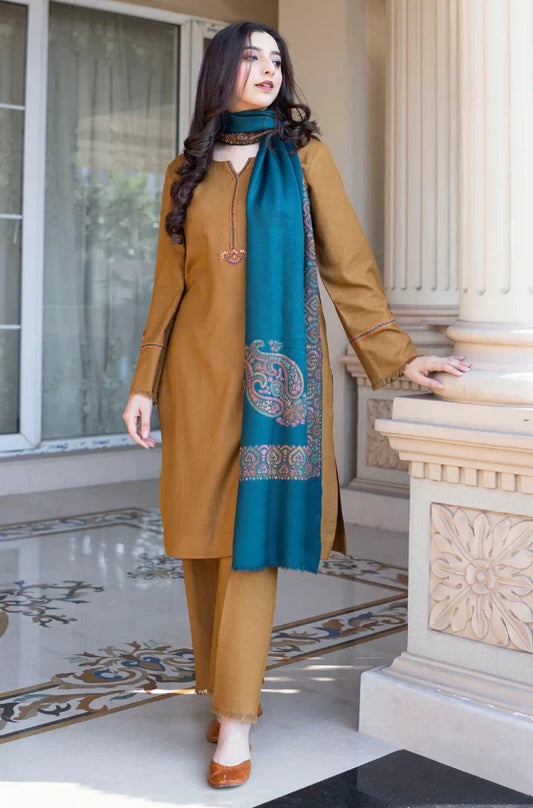 CF1201 Asling - Winter 3PC Dhanak Embroidered Suit
