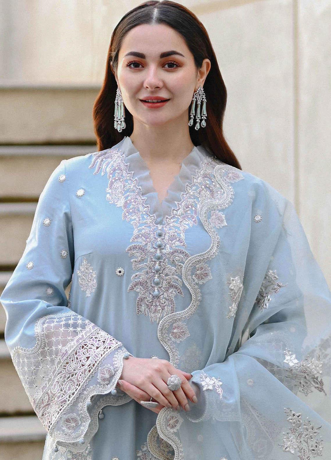 CF1037 - QALAMKAR 3PC Lawn Embroidered Suit