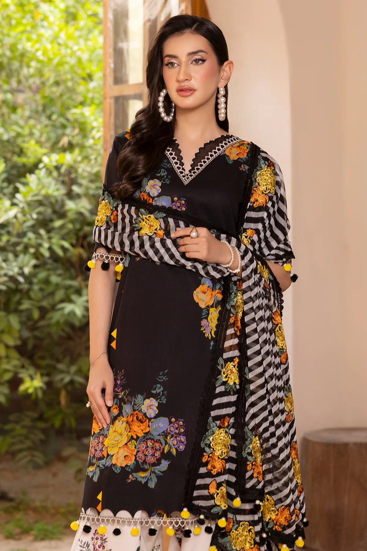 3-PC Unstitched Embroidered Lawn Collection