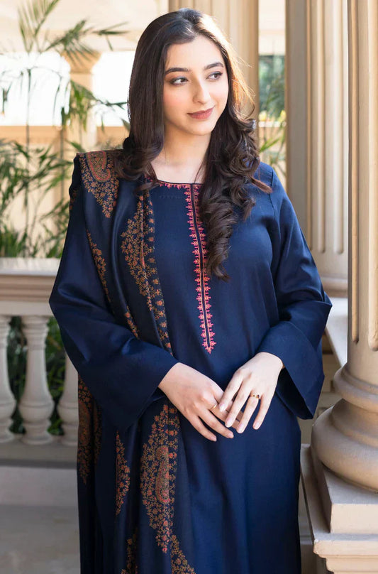 CF1202 Asling - Winter 3PC Dhanak Embroidered Suit -